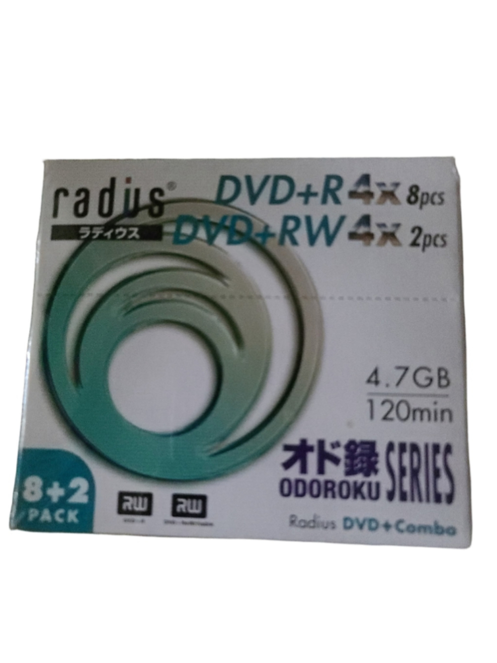 Radius 8+2 Pack DVD+R DVD+RW Blank Discs 4.7GB